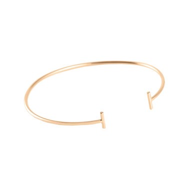 Jonc Ginette NY Gold Strip en or rose