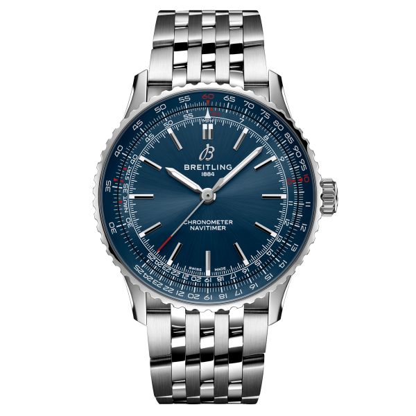 Breitling Navitimer 2024 automatic watch blue dial steel bracelet 41 mm A17329161C1A1