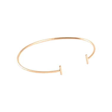 Jonc Ginette NY Gold Strip en or rose