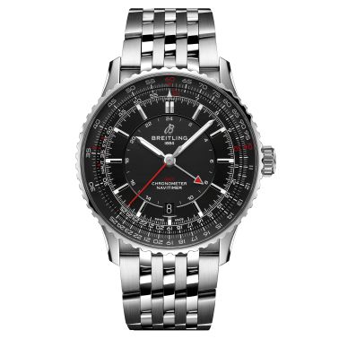Montre Breitling Navitimer GMT 2024 automatique cadran noir bracelet acier 41 mm A32310251B1A1