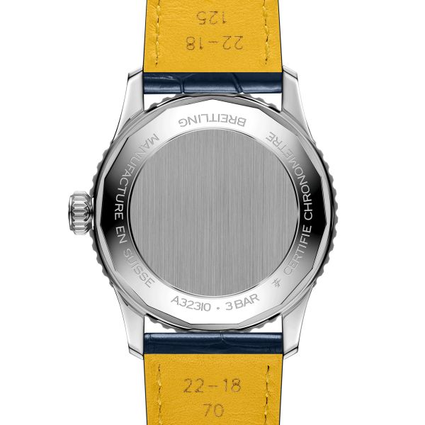 Montre Breitling Navitimer GMT 2024 automatique cadran bleu glacier bracelet cuir bleu 41 mm A32310171C1P1
