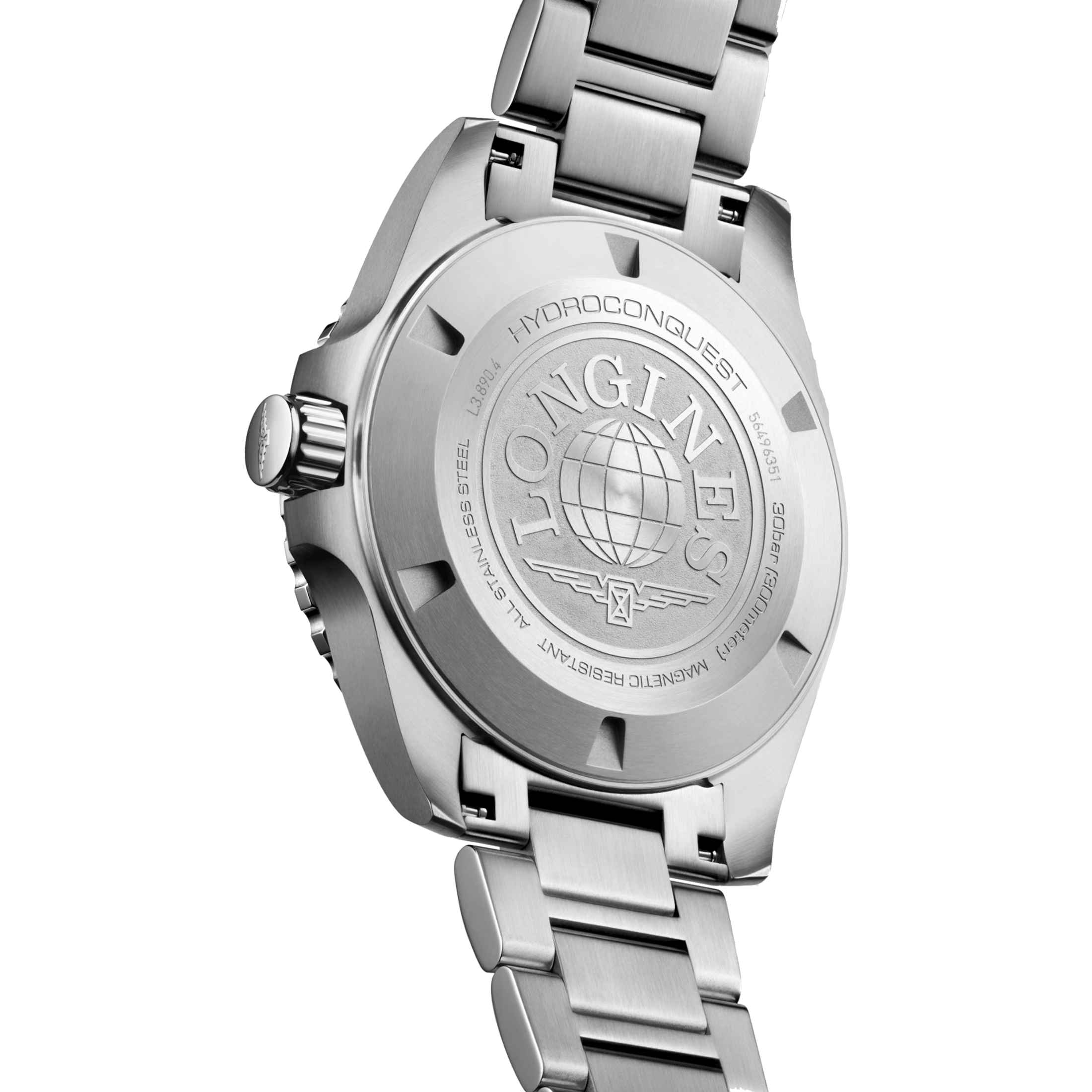 Montre Longines Hydroconquest GMT automatique cadran noir bracelet acier 43 mm L3.890.4.56.6