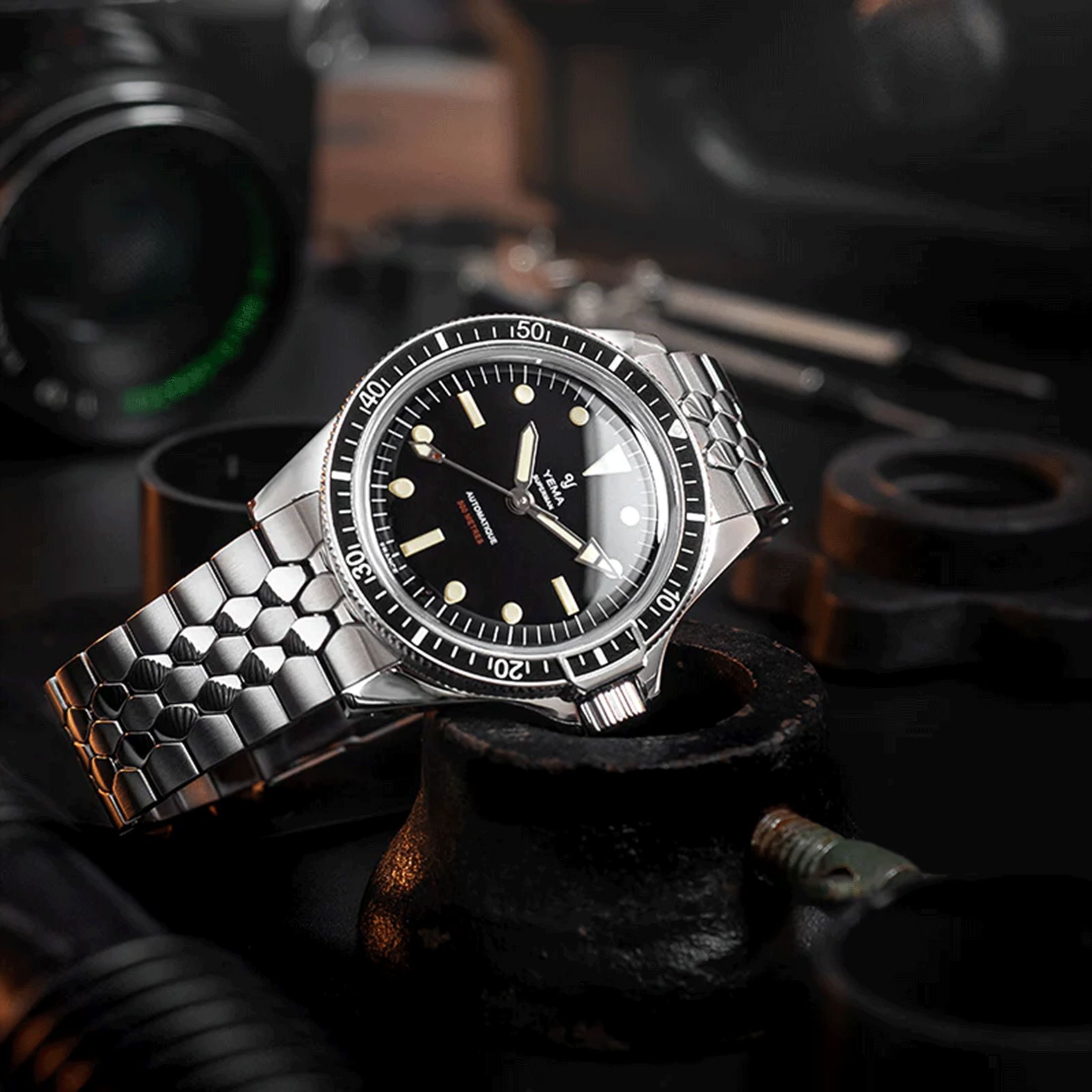 Yema Superman 500 Classic auto Watch 39 mm YSUP22B39 GM2S Lepage