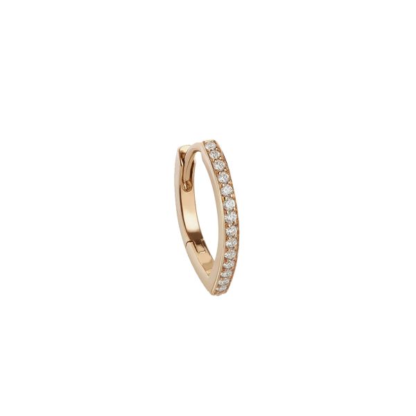 Earring Repossi Antifer 1 row paved in rose gold and diamonds