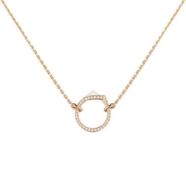 Reposi Antifer Pavé necklace in rose gold and diamonds