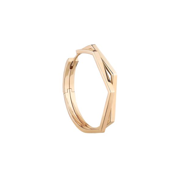 Repossi Antifer L hoop earrings, 2 rows in rose gold