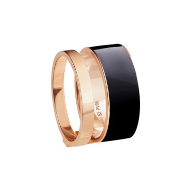 Bague Repossi Berbere Chromatic laqué Navy en or rose  RCH0ABPG00000