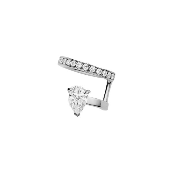 Repossi Right Side ear clip Serti sur Vide in white gold and diamonds