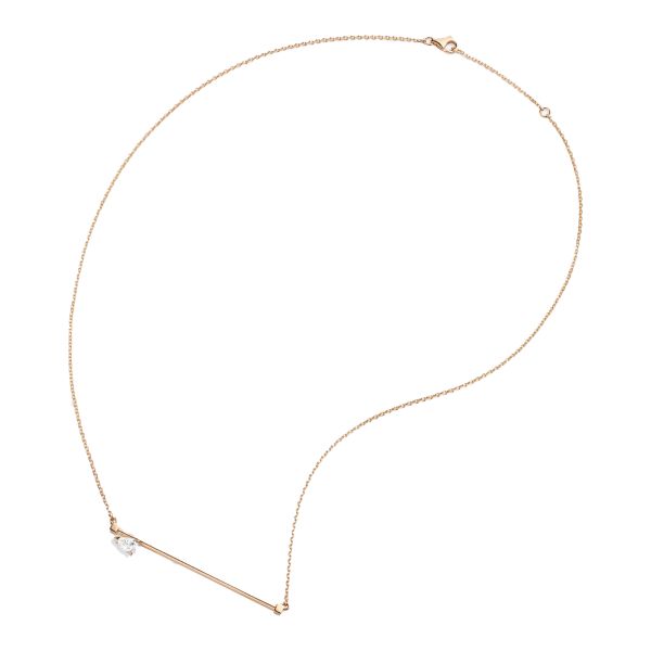Repossi Vacuum setting necklace in rose gold and diamond