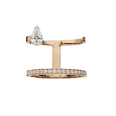 Bague Repossi Serti sur Vide en or rose, diamant et pavage RSV3CAPG03000