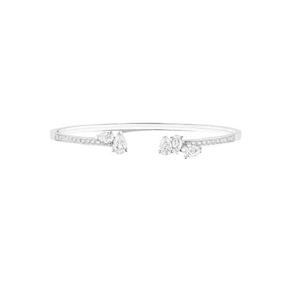 Repossi Serti sur Vide bracelet in white gold and diamonds 