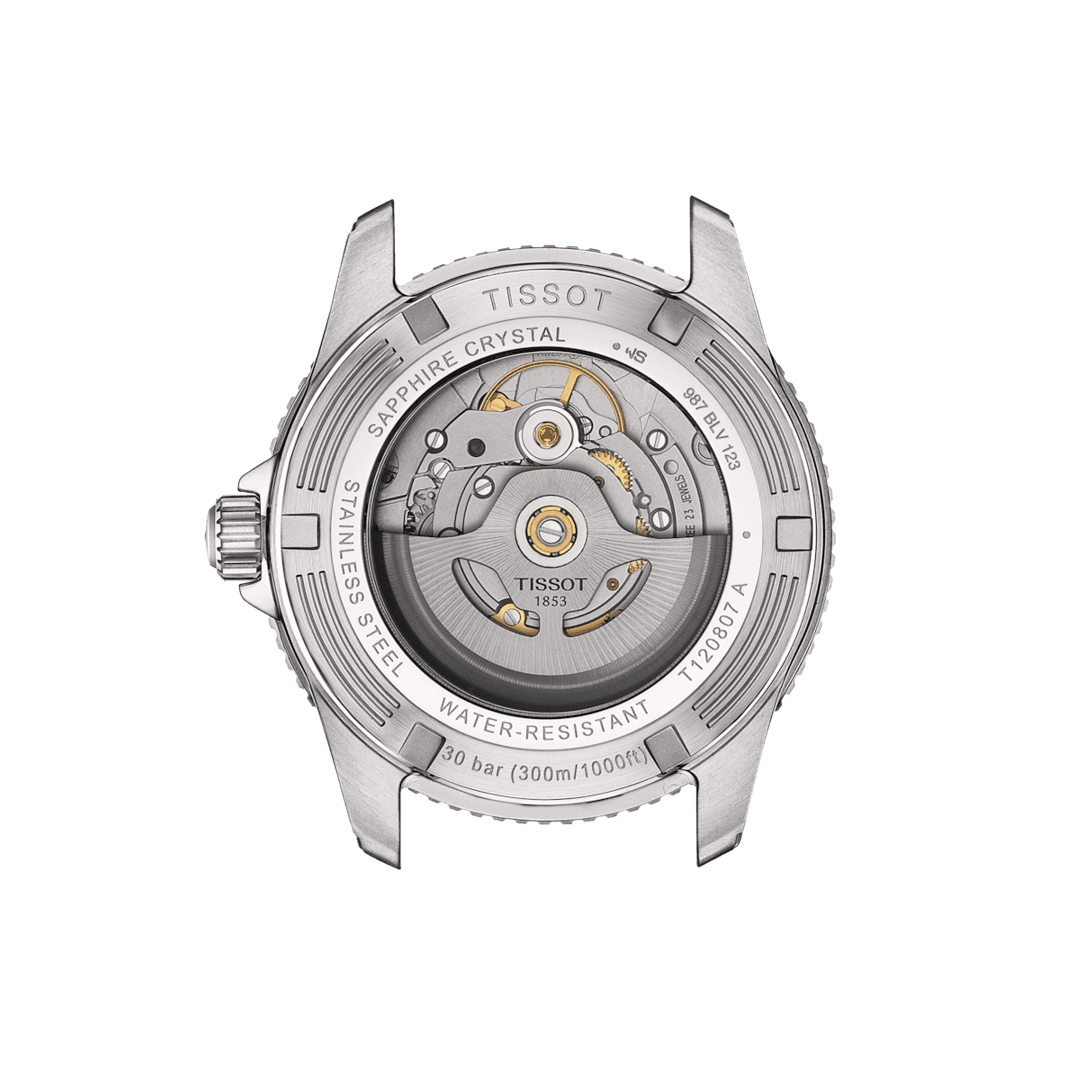 Montre Tissot Seastar 1000 Powermatic 80 cadran turquoise bracelet acier 40 mm T120.807.11.091.00