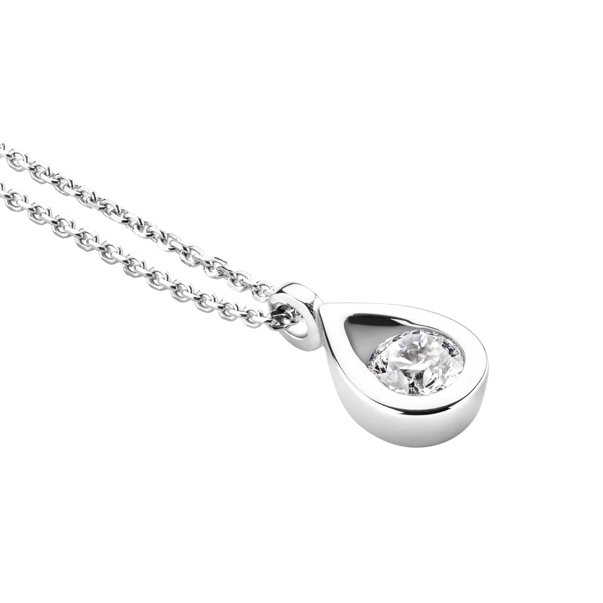 Collier Lepage Clyde en or blanc diamant brillant