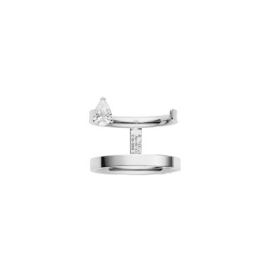 Repossi Ring Serti sur Vide in white gold and diamonds