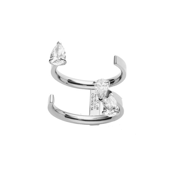 Repossi Serti sur Vide ring in white gold and diamonds