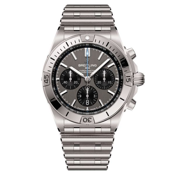 Breitling Chronomat B01 Titanium automatic watch anthracite dial titanium bracelet rollers 42 mm EB0134101M1E1