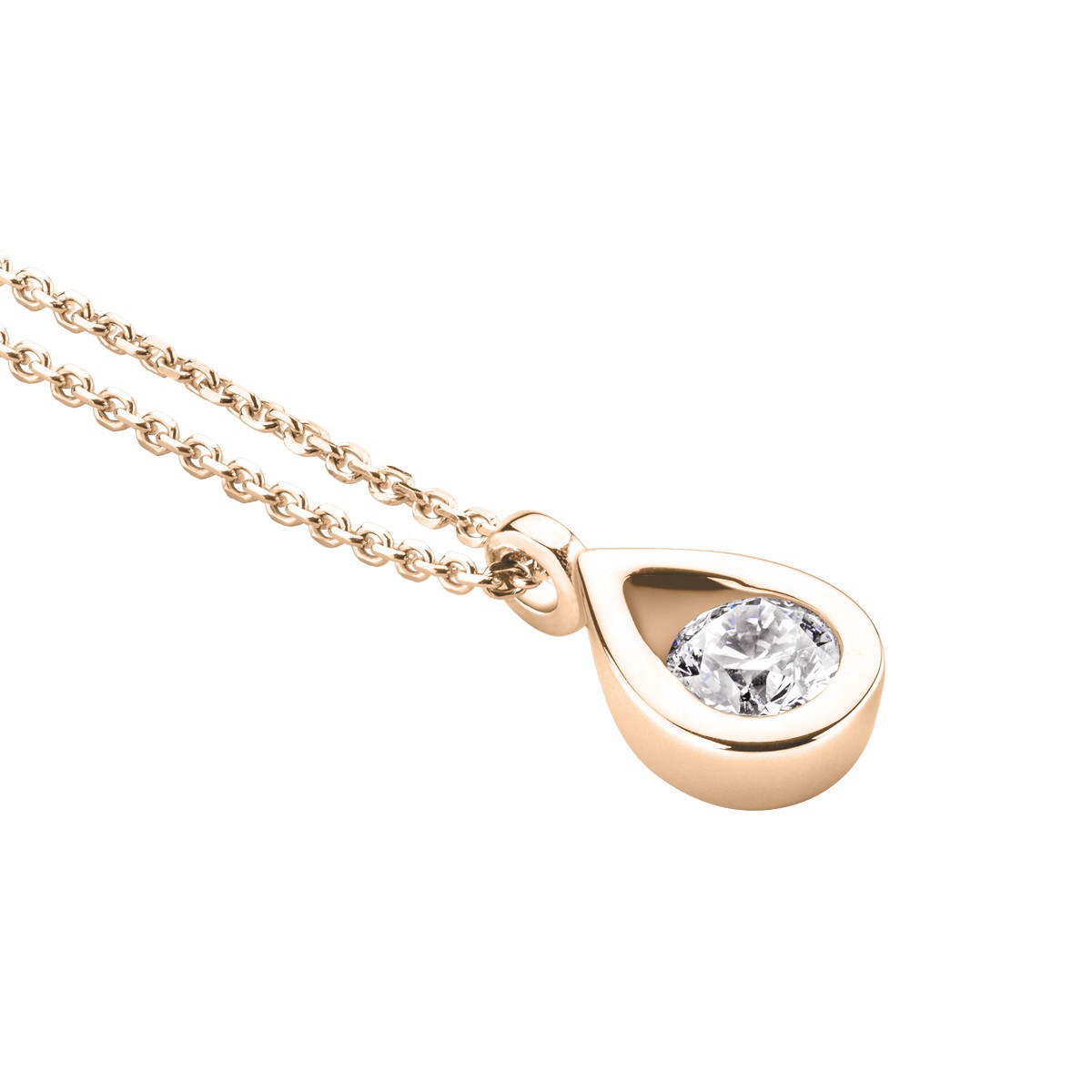Collier Lepage Clyde en or rose diamant brillant