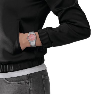 Tissot PRX quartz pink dial stainless steel bracelet 35 mm T137.210.11.331.00
