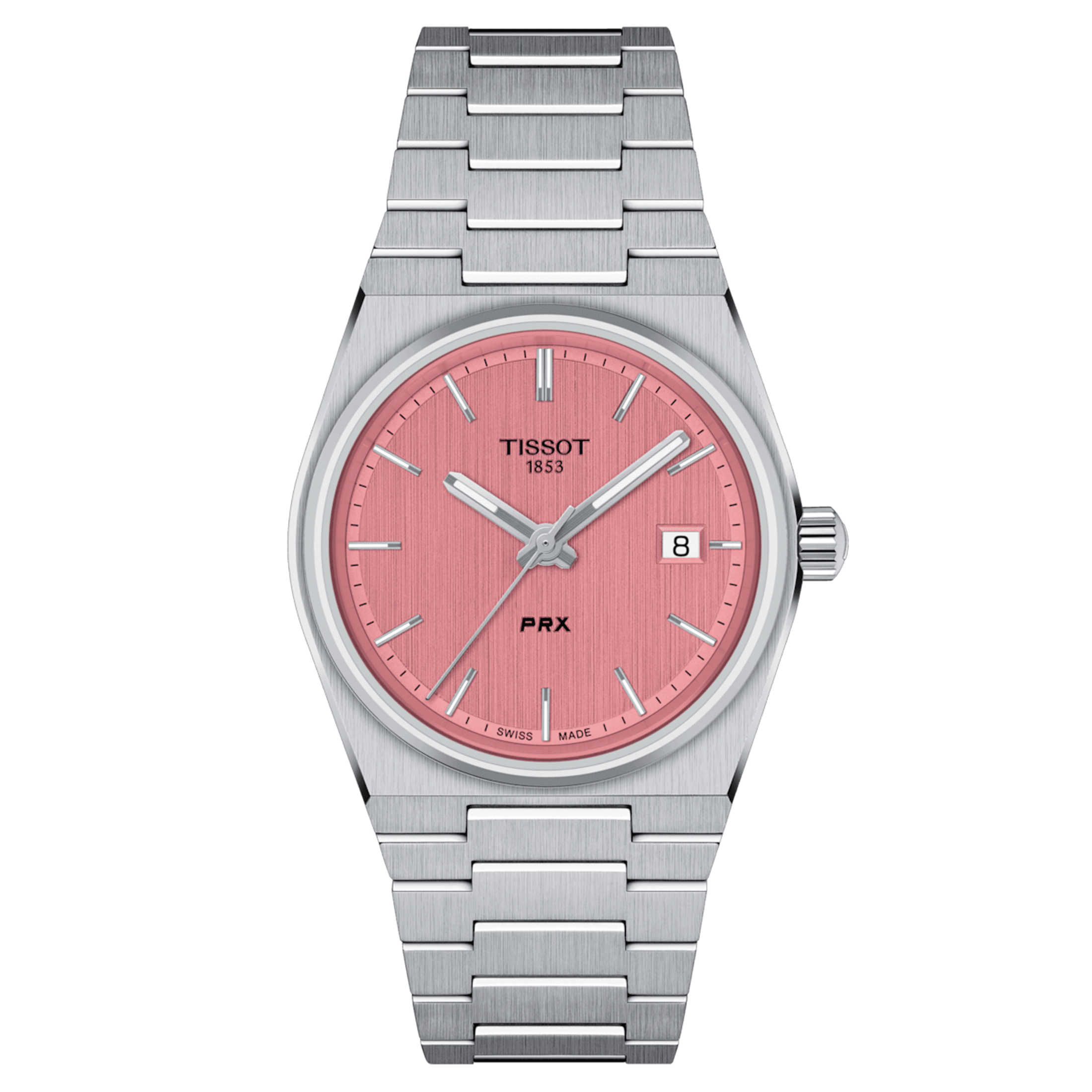 Tissot PRX quartz pink dial stainless steel bracelet 35 mm T137.210.11.331.00