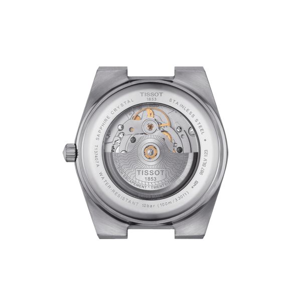 Tissot PRX Powermatic 80 watch light green dial steel bracelet 40 mm T137.407.11.091.01