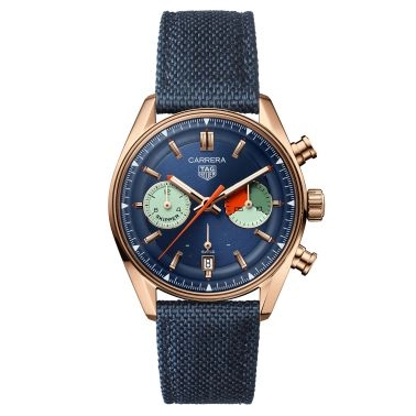 Montre TAG Heuer Carrera Chronographe Skipper Edition Limitée Or Rose automatique 39 mm CBS2241.FN8023