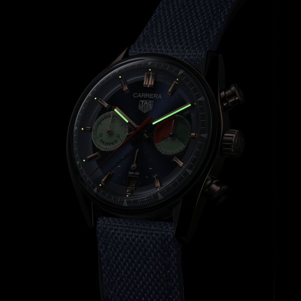 Montre TAG Heuer Carrera Chronographe Skipper Edition Limitée Or Rose automatique 39 mm CBS2241.FN8023