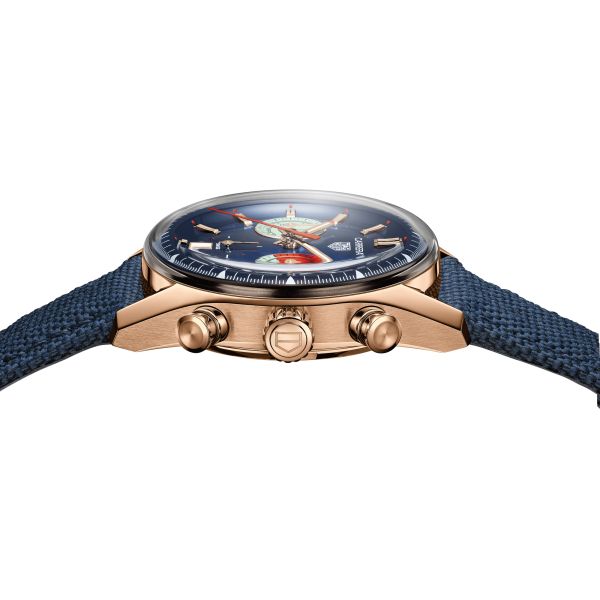TAG Heuer Carrera Chronographe Skipper Limited Edition Automatic Rose Gold Watch 39 mm CBS2241.FN8023