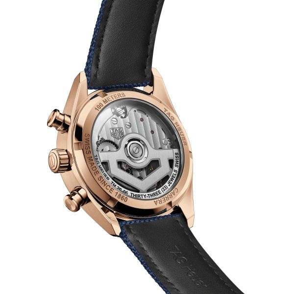 Montre TAG Heuer Carrera Chronographe Skipper Edition Limitée Or Rose automatique 39 mm CBS2241.FN8023