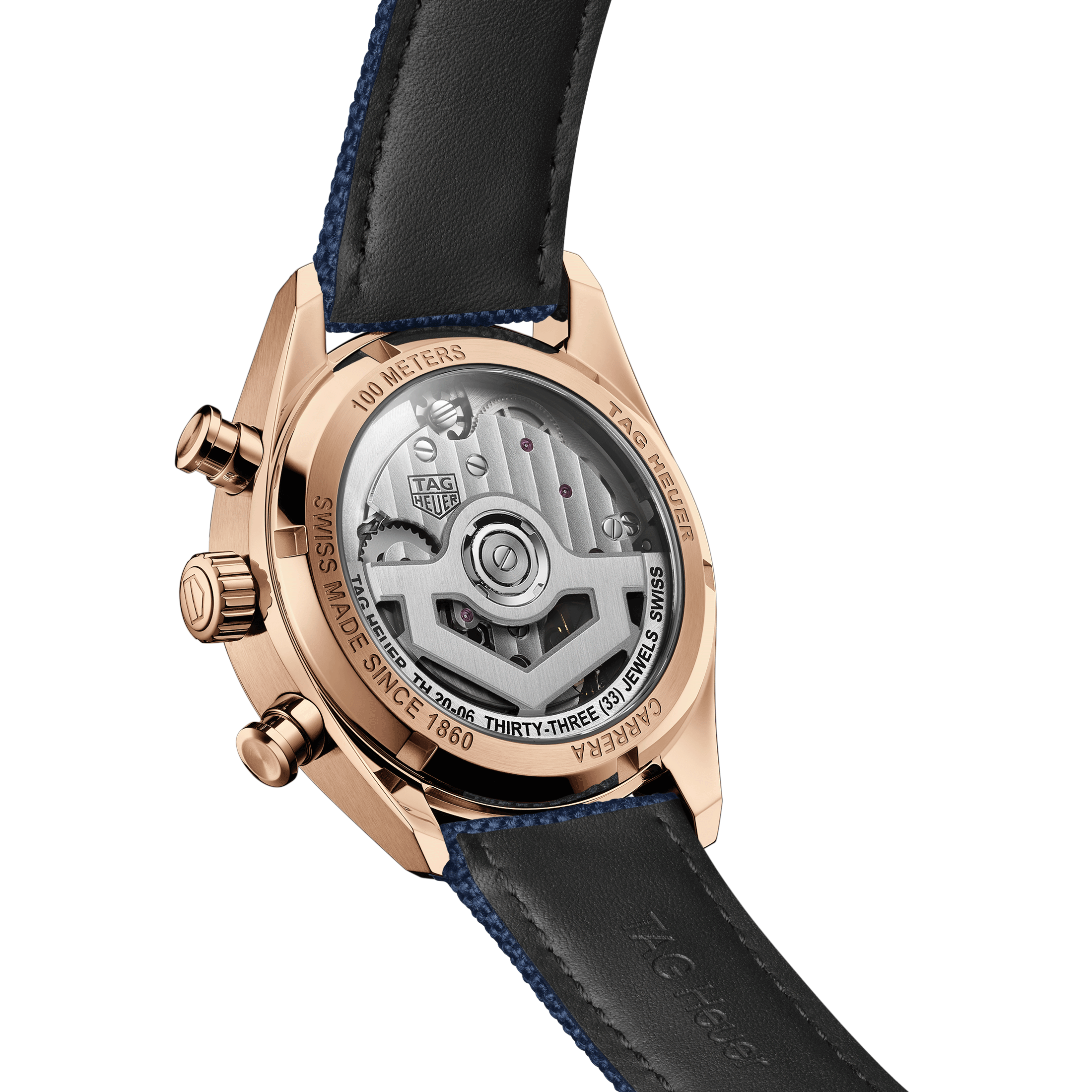 Montre TAG Heuer Carrera Chronographe Skipper Edition Limitée Or Rose automatique 39 mm CBS2241.FN8023