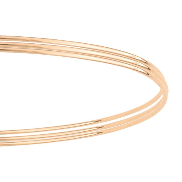 Set de 3 Joncs Ginette NY Circles en or rose