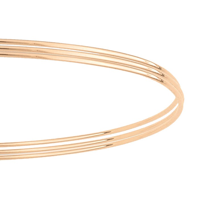 Set de 3 Joncs Ginette NY Circles en or rose