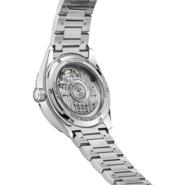 TAG Heuer Carrera Date automatic diamond watch white mother-of-pearl dial steel bracelet 36 mm WBN231C.BA0001