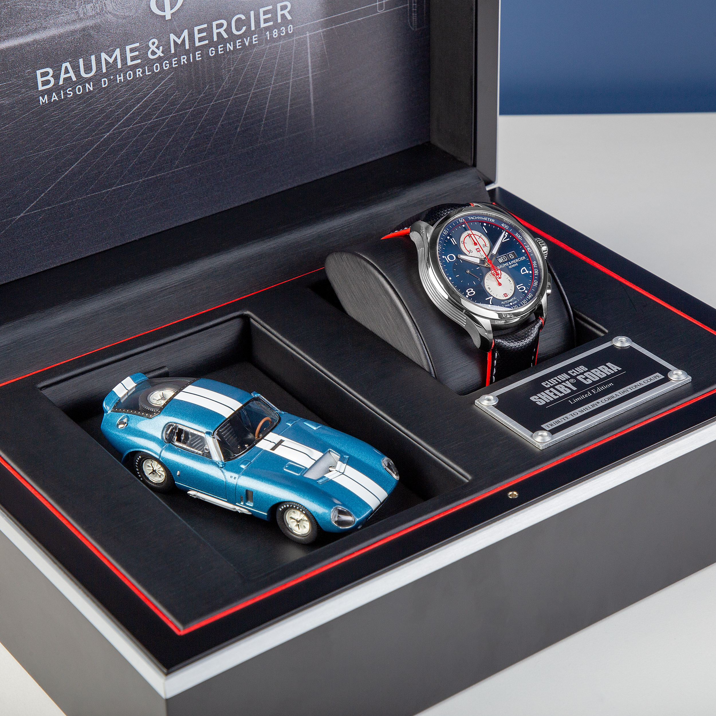 Montre Baume et Mercier Clifton Club Shelby Cobra automatique 44 mm Full Set 2018