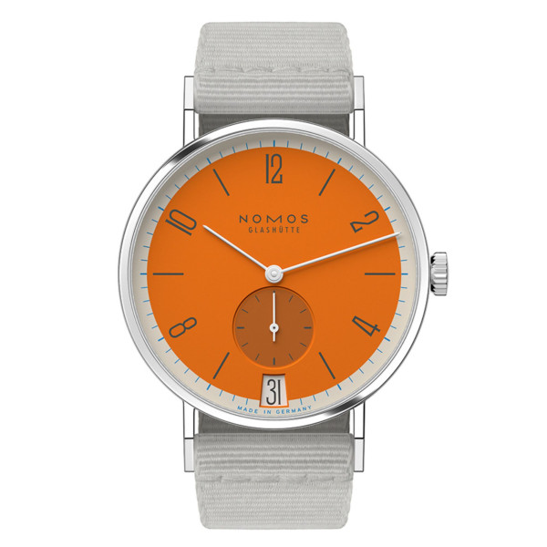 Nomos Tangente 38 Date Boje watch - Limited 175-year mechanical edition grey 37.5 mm textile bracelet