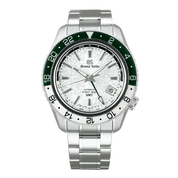 Grand Seiko Sport Hi-Beat 36000 GMT "Snow Valley" white dial steel bracelet 44,2 mm