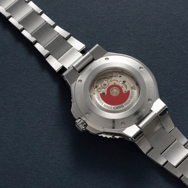 Montre Oris Plongée Aquis Date Calibre 733 automatique cadran bleu bracelet acier 43,5 mm