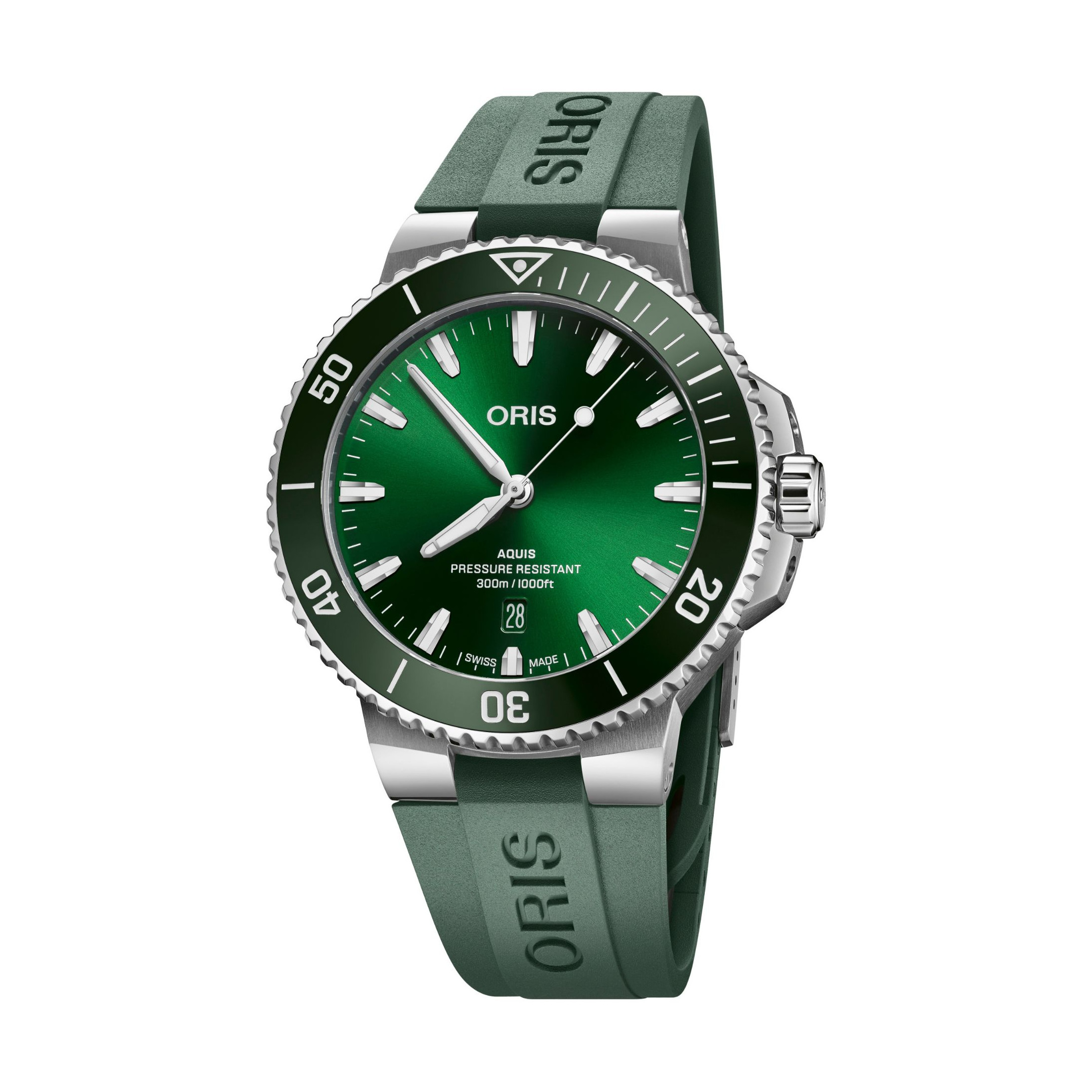 Oris Plongée Aquis Date Caliber 733 watch automatic green rubber