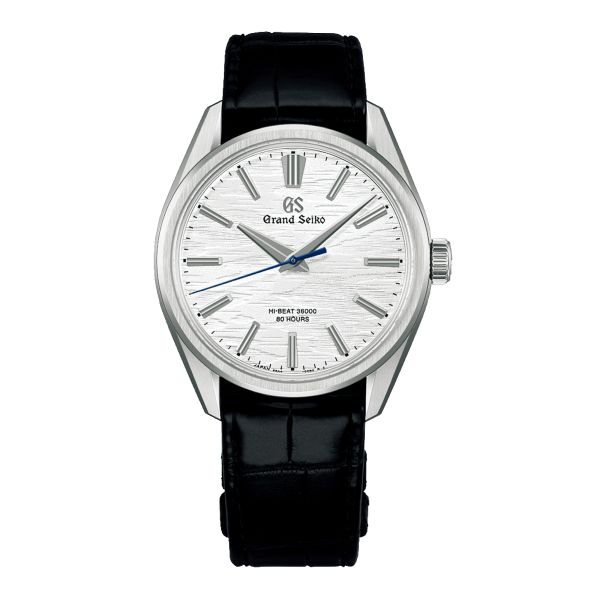 Grand Seiko Evolution 9 "Birch Bark" Hi-Beats hand-wound white dial leather strap 38,6 mm