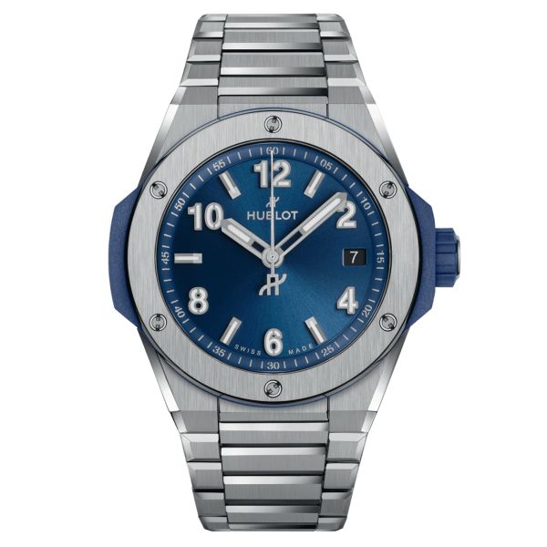 Hublot Big Bang Integrated Time Only Titanium Blue automatic watch blue dial titanium bracelet 38 mm 457.NX.7170.NX