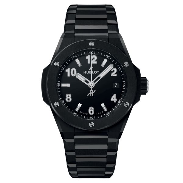 Hublot Big Bang Integrated Time Only Black Magic automatic watch black dial black ceramic bracelet 38 mm 457.CX.1270.CX