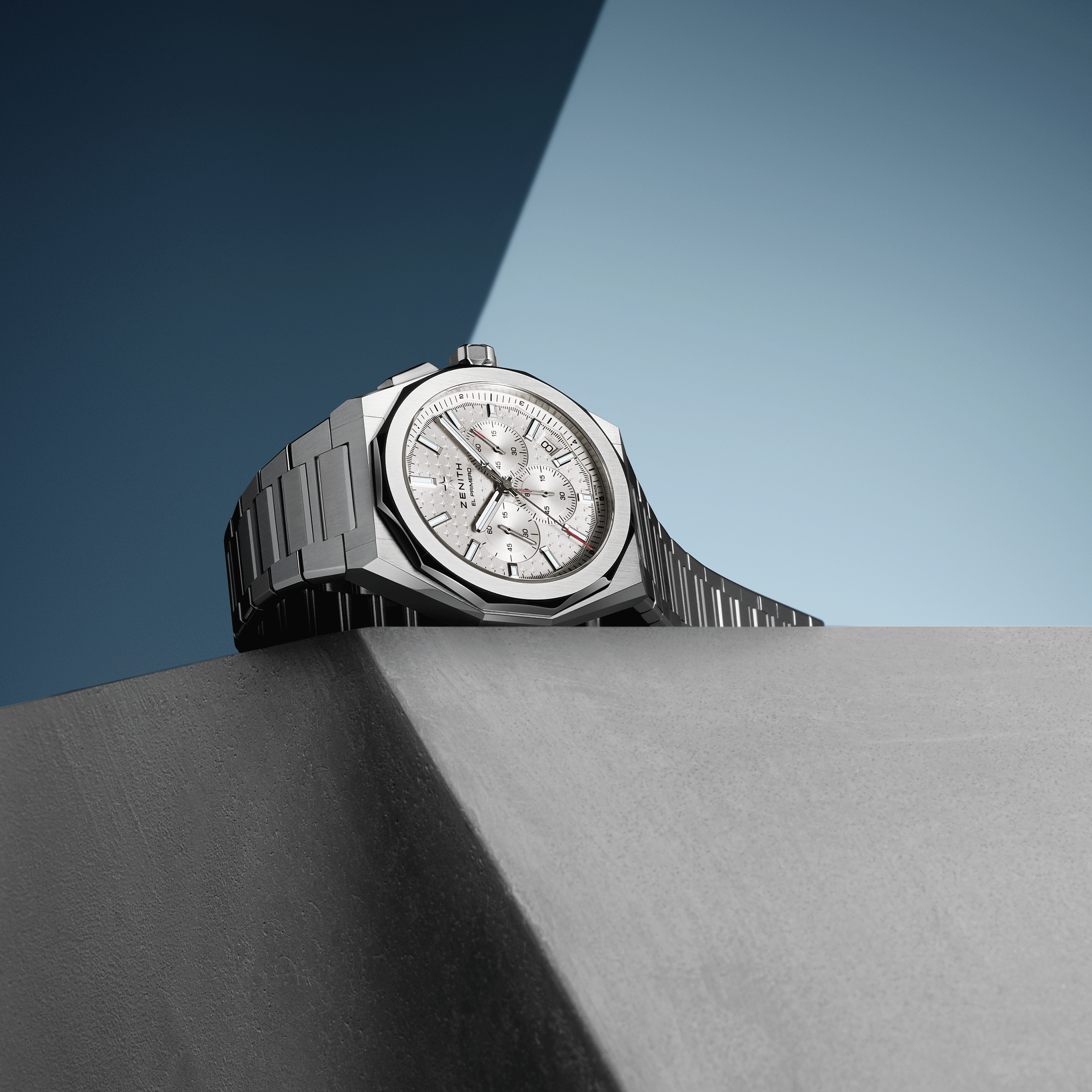Zenith Defy Skyline Chronographe El-Primero automatic silver dial steel bracelet 41 mm