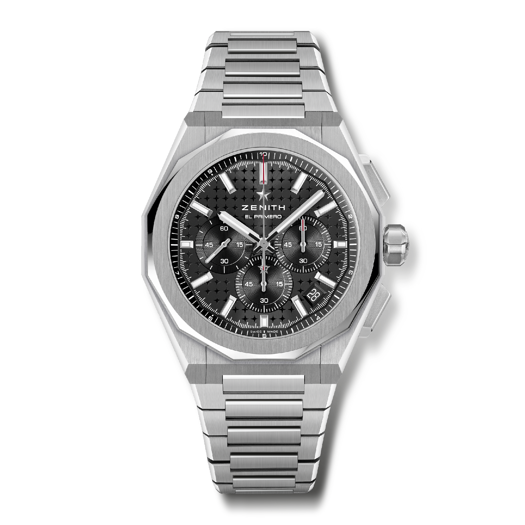 Montre Zenith Defy Skyline Chronographe El-Primero automatique cadran noir bracelet acier 42 mm