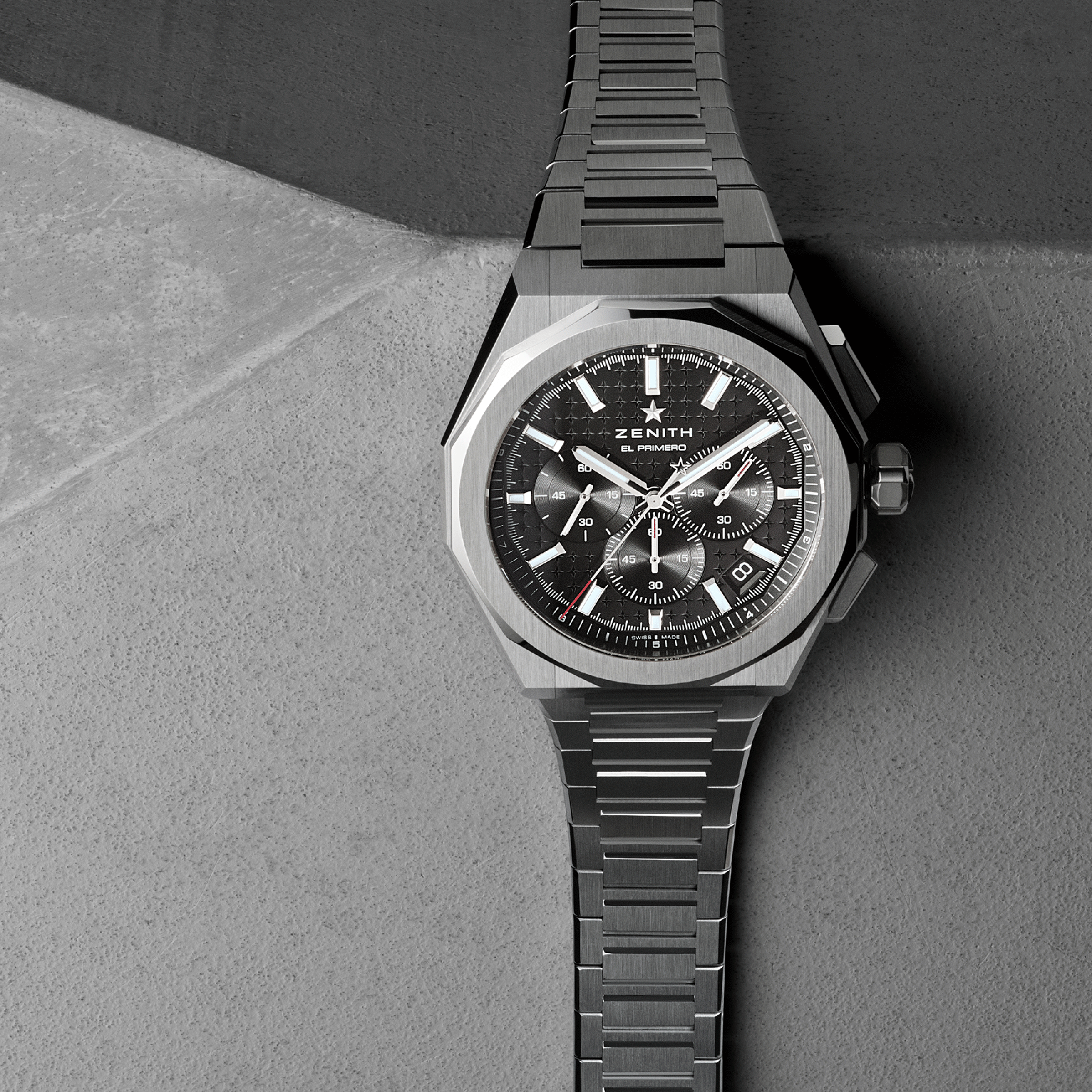 Montre Zenith Defy Skyline Chronographe El-Primero automatique cadran noir bracelet acier 42 mm