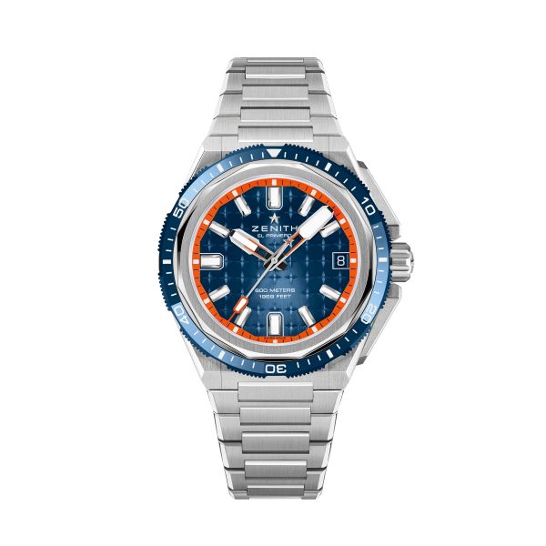 Montre Zenith Defy Extreme Diver El-Primero automatique cadran bleu bracelet titane 42,5 mm