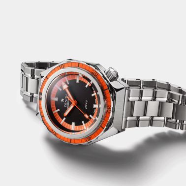Montre Zenith Defy Revival A3648 automatique cadran noir bracelet acier 37 mm