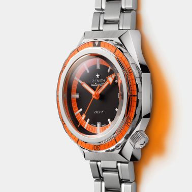Montre Zenith Defy Revival A3648 automatique cadran noir bracelet acier 37 mm