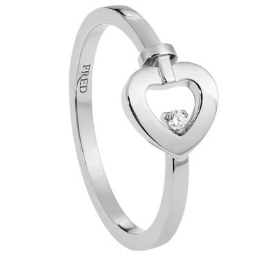 Bague Fred Pretty Woman Mini modèle en or blanc et diamant