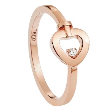 Fred Pretty Woman Mini ring in rose gold and diamond