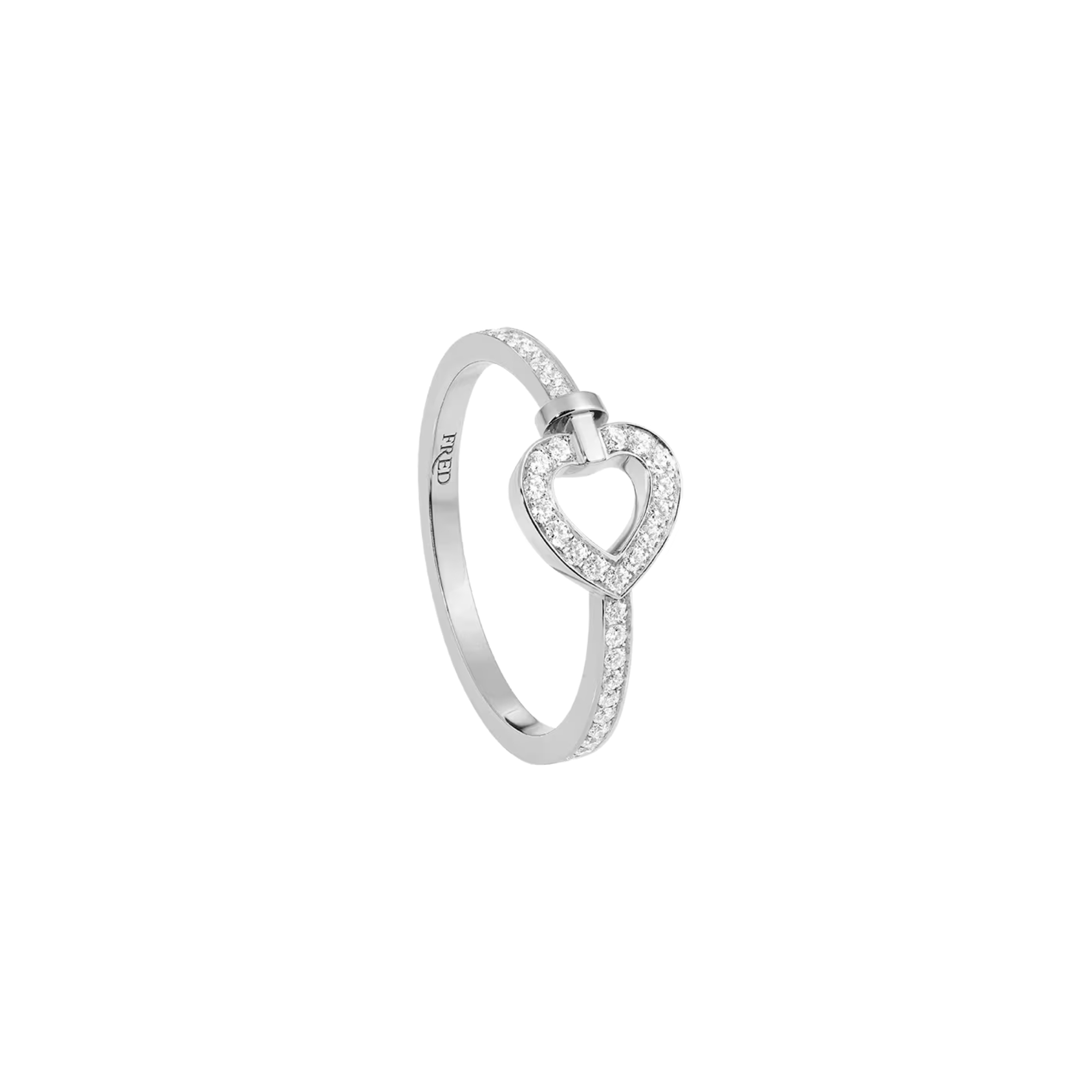 Bague Fred Pretty Woman mini modèle en or blanc et diamants