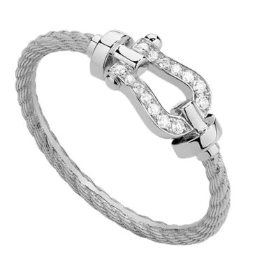 Bague Fred Force 10 petit modèle en or blanc et diamants